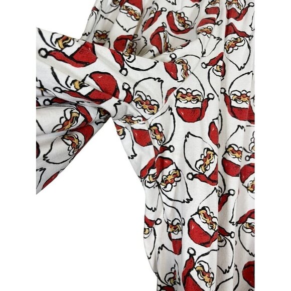 Sammy Nat Pajama Set Kid S White Crew Red Santa Christmas Festive Holiday Pima - Picture 7 of 11